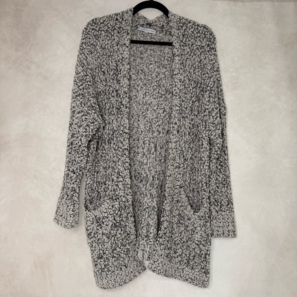 Young Fabulous & Broke Black and White Knit Cardigan